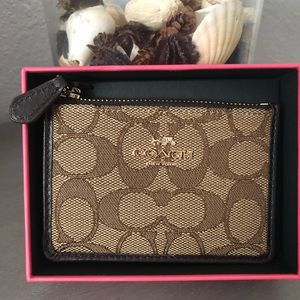 Coach Signature mini skinny ID wallet